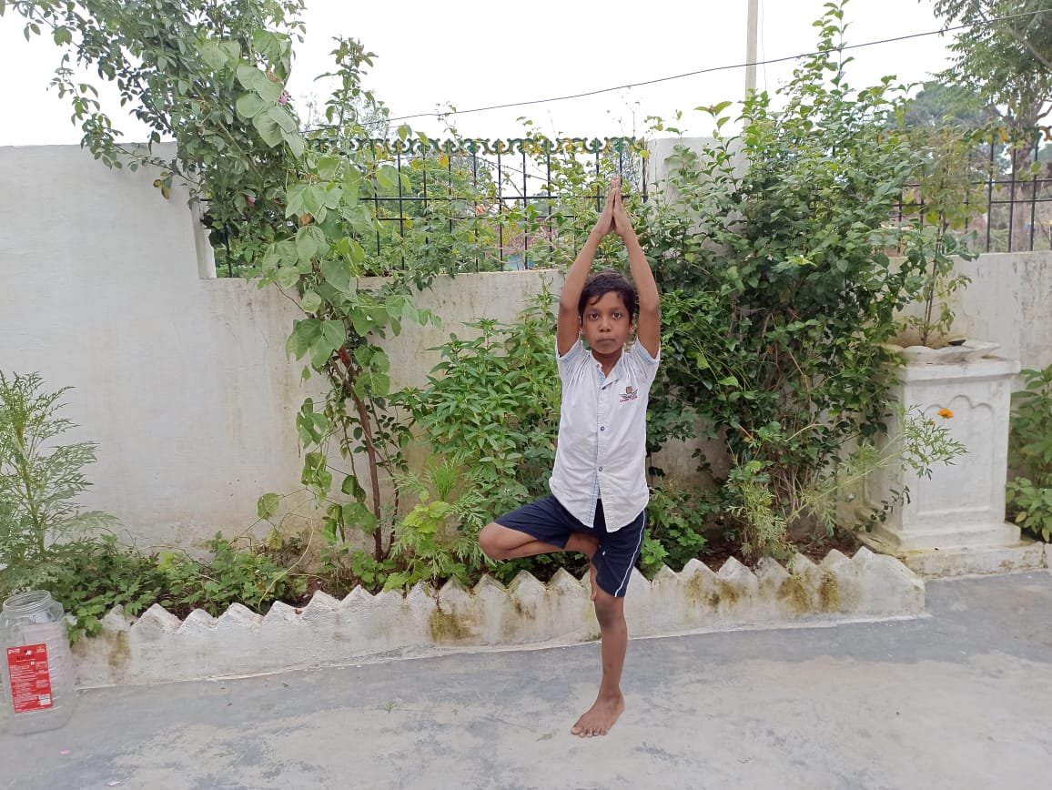 Kavya Prabha ka yoga abhyas